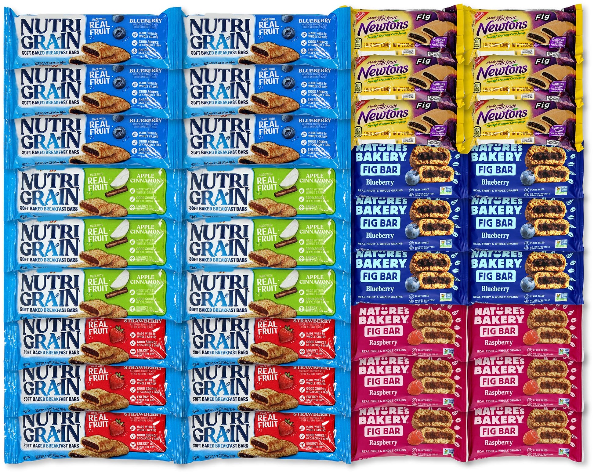 Niro Gift Basket Assortment | Healthy Snack And Fruit Bar Variety Pack | 6 Of Each Flavor 36 Single Wrapped Bars Total