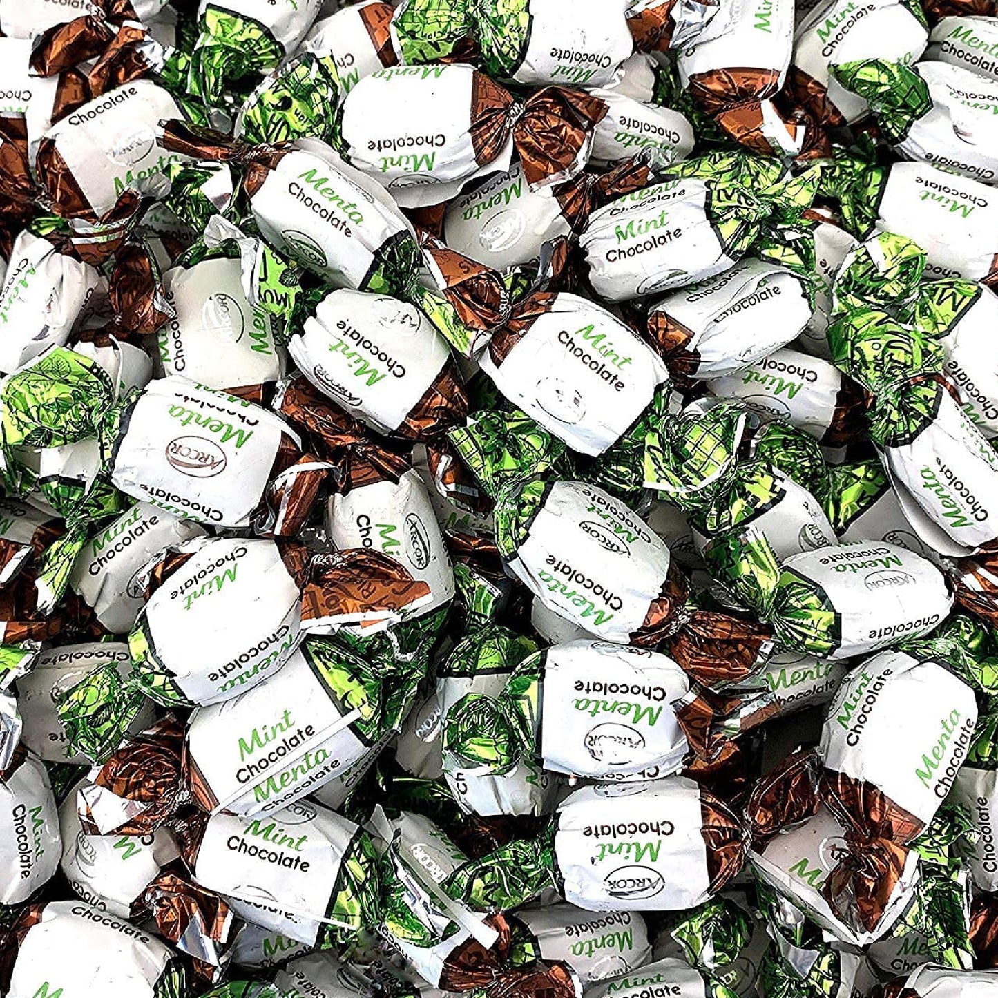 Arcor Chocolate Filled Mints Premium Hard Candy, 2 Pound Bag