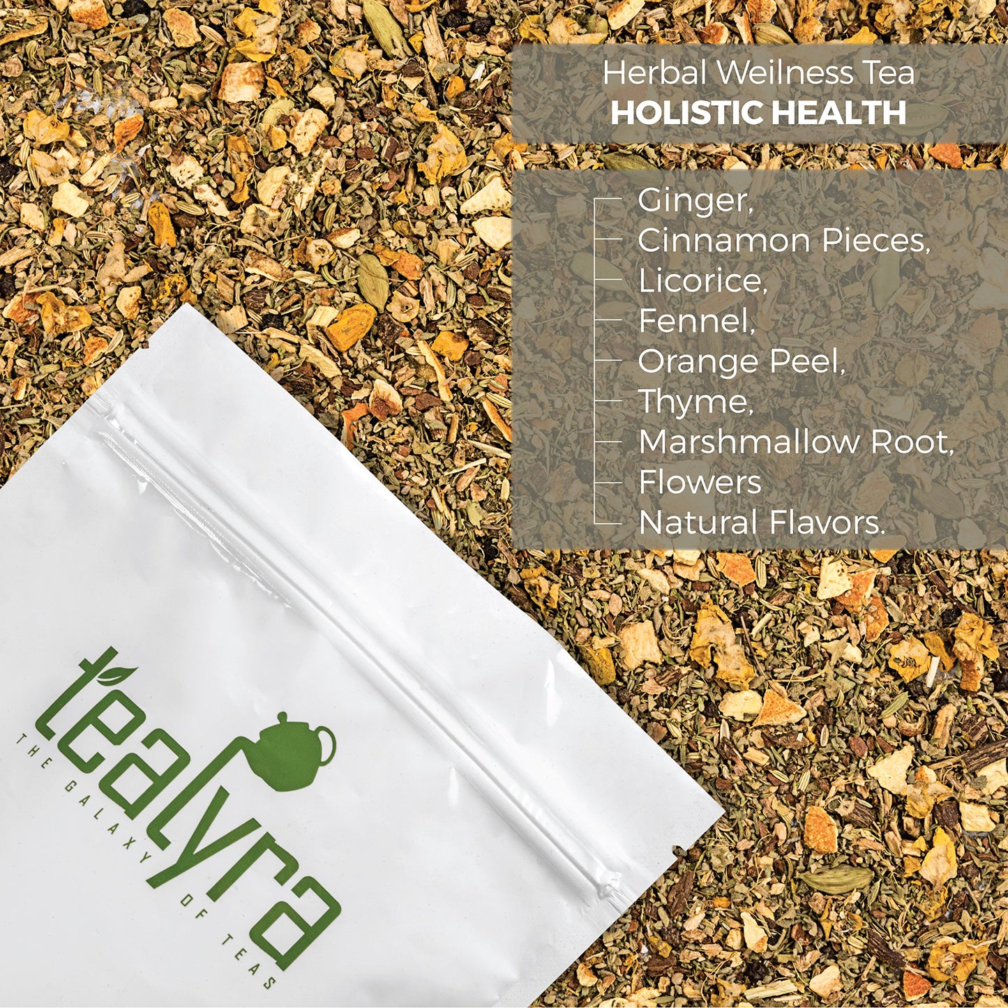 Tealyra Holistic Health Tea - Turmeric Ginger Fennel Cinnamon - Caffeine-Free Loose Leaf - 8 Ounce