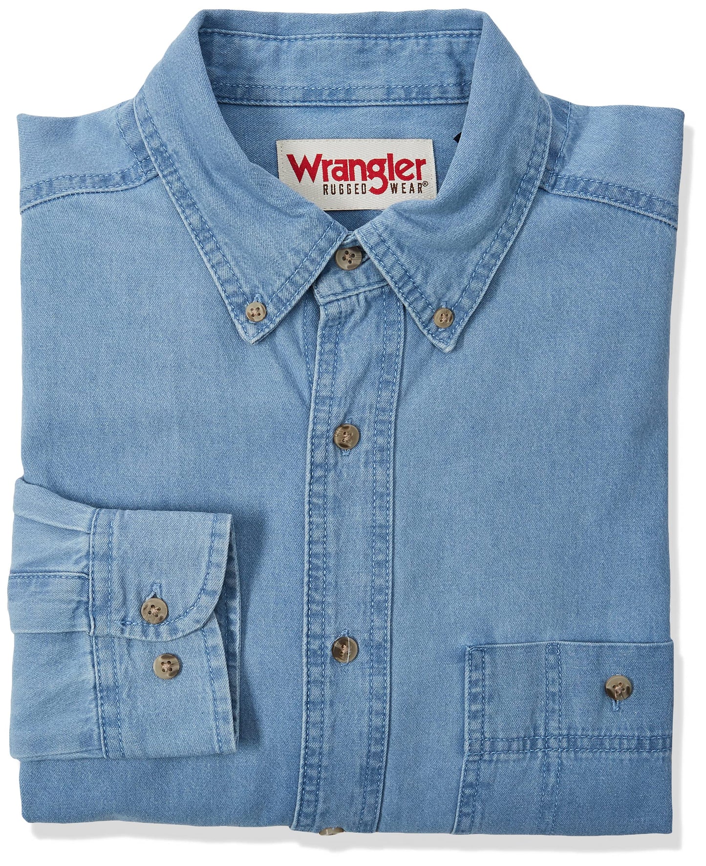 Wrangler Mens Denim Shirt, Xx-Large
