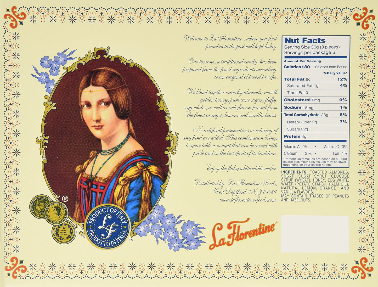 La Florentine Torrone Assortment Box 7.62Oz