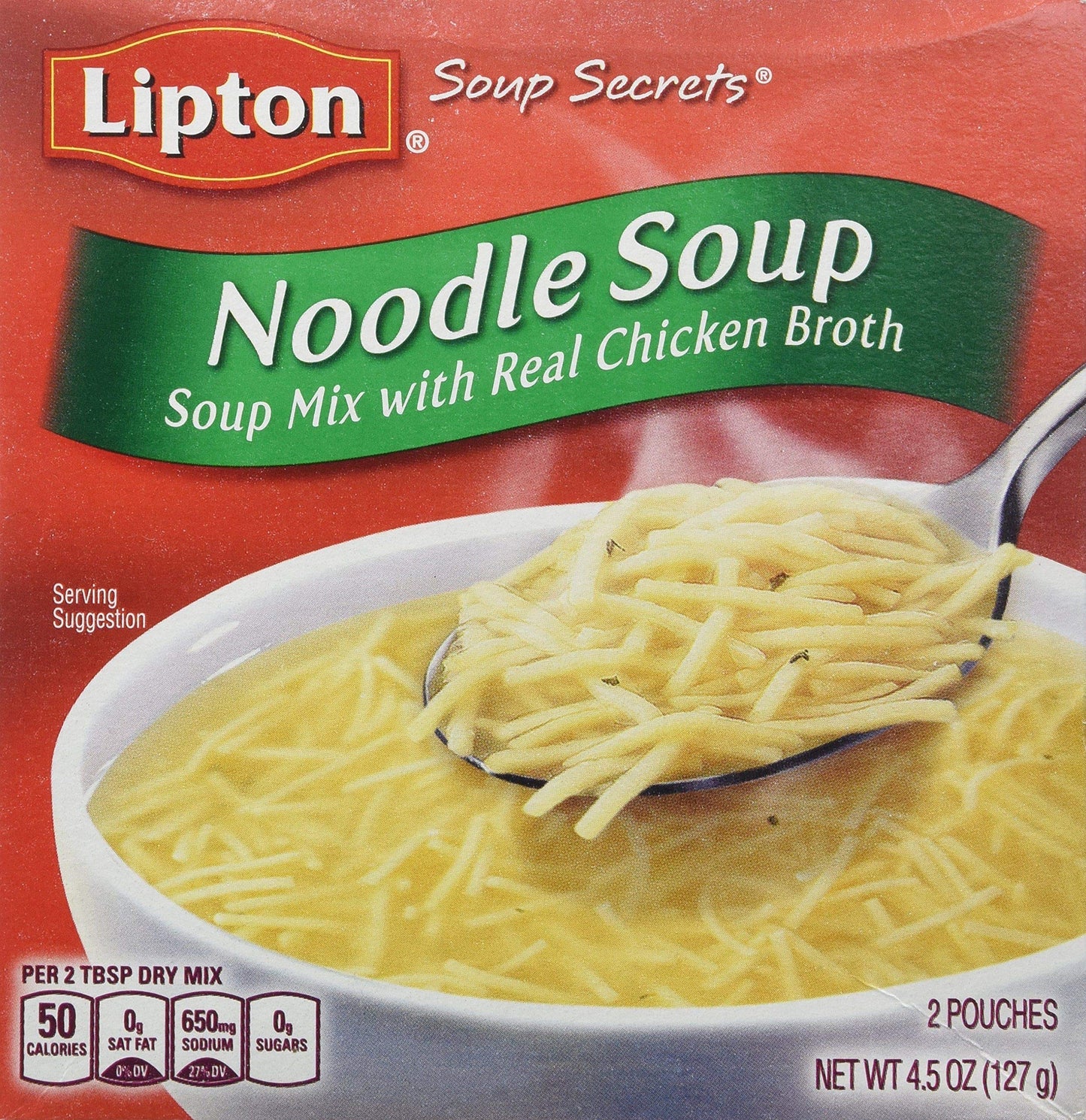 Lipton Soup Secrets Noodle Soup with Real Chicken Broth, 4.5 Ounce (Pack of 5)