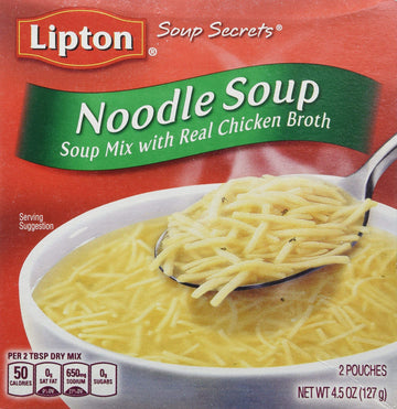 Lipton Soup Secrets Noodle Soup with Real Chicken Broth, 4.5 Ounce (Pack of 5)