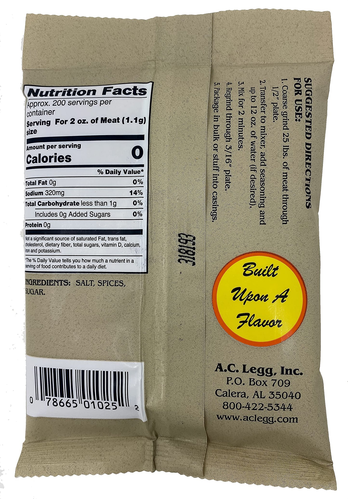 Ac Legg Inc Custom Blended Seasonings - Blend 10 Sausage Seasoning 8 Ounce - Case Of 24 Packages