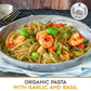 MORELLI Organic Garlic and Basil Linguine Pasta - 8.8oz (Pack of 2) - Italian Basil Green - Handmade Duspirit-inspired flavor Wheat Semolina