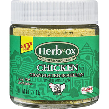 Herb-ox Chicken Bouillon Granules, 4 oz Jars, 12-Pack, Chicken Stock Seasoning, Model 42041
