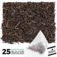 Tealyra Puerh Tea Bags - 100% Natural Bold Loose Leaf - 25 Pyramid Sachets