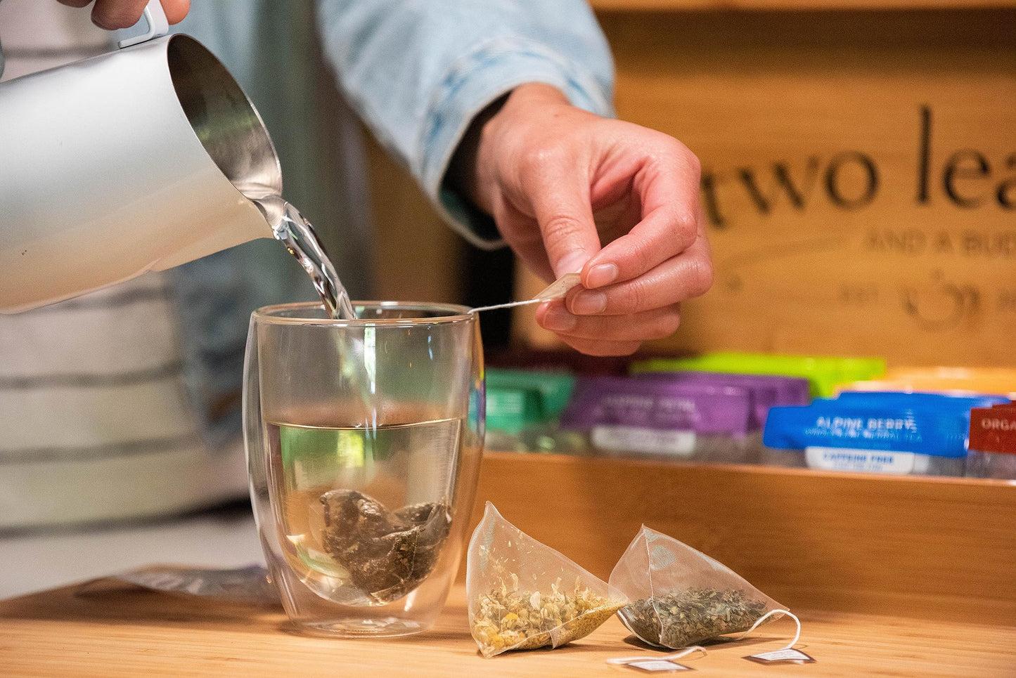 Two Leaves and a Bud Organic Tamayokucha Tea Bags, Whole Leaf Green Tea, 15 Count, Compostable Sachets