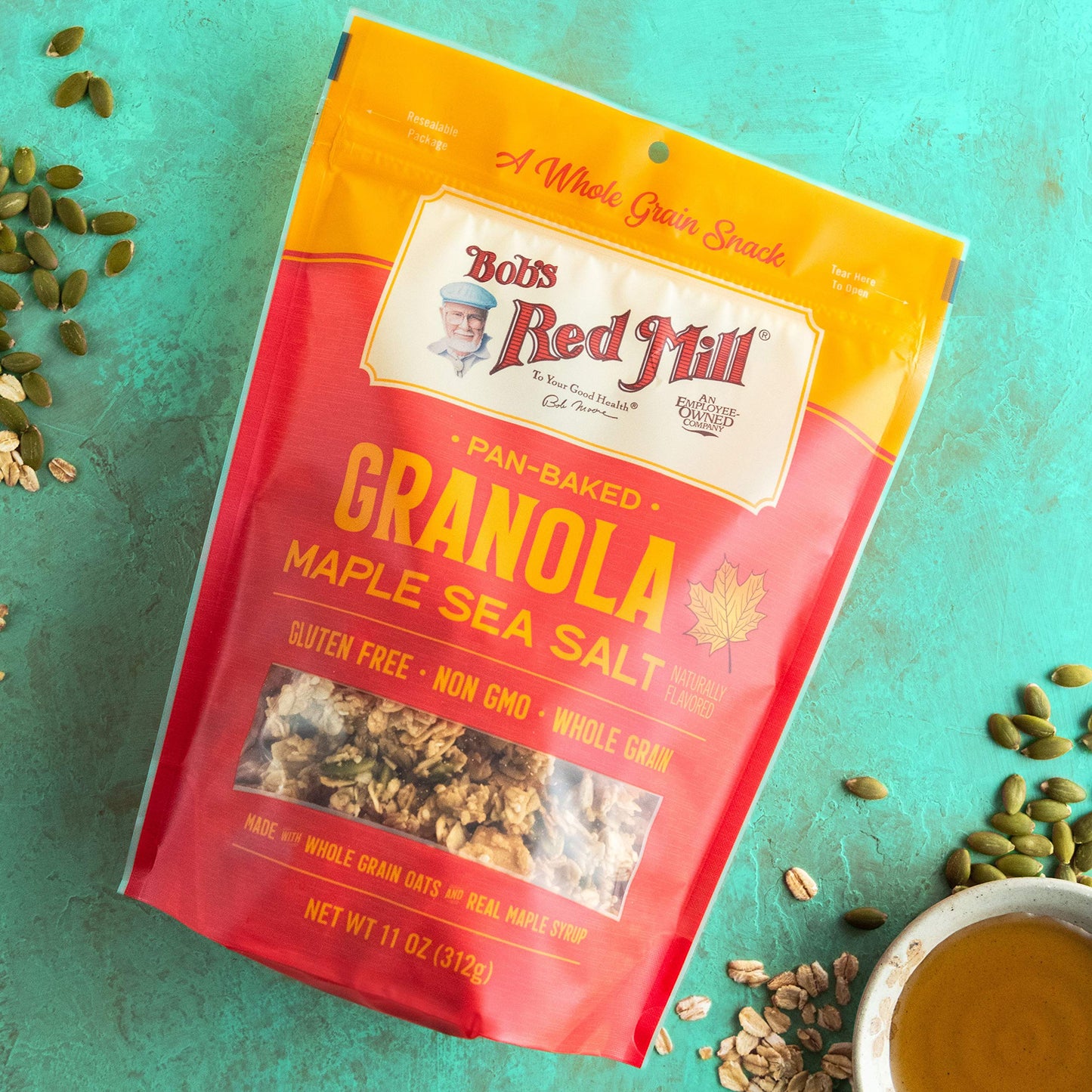 Bob s Red Mill Maple Sea Salt Granola, 11oz (Pack of 6) - Non GMO, Whole Grain, Kosher