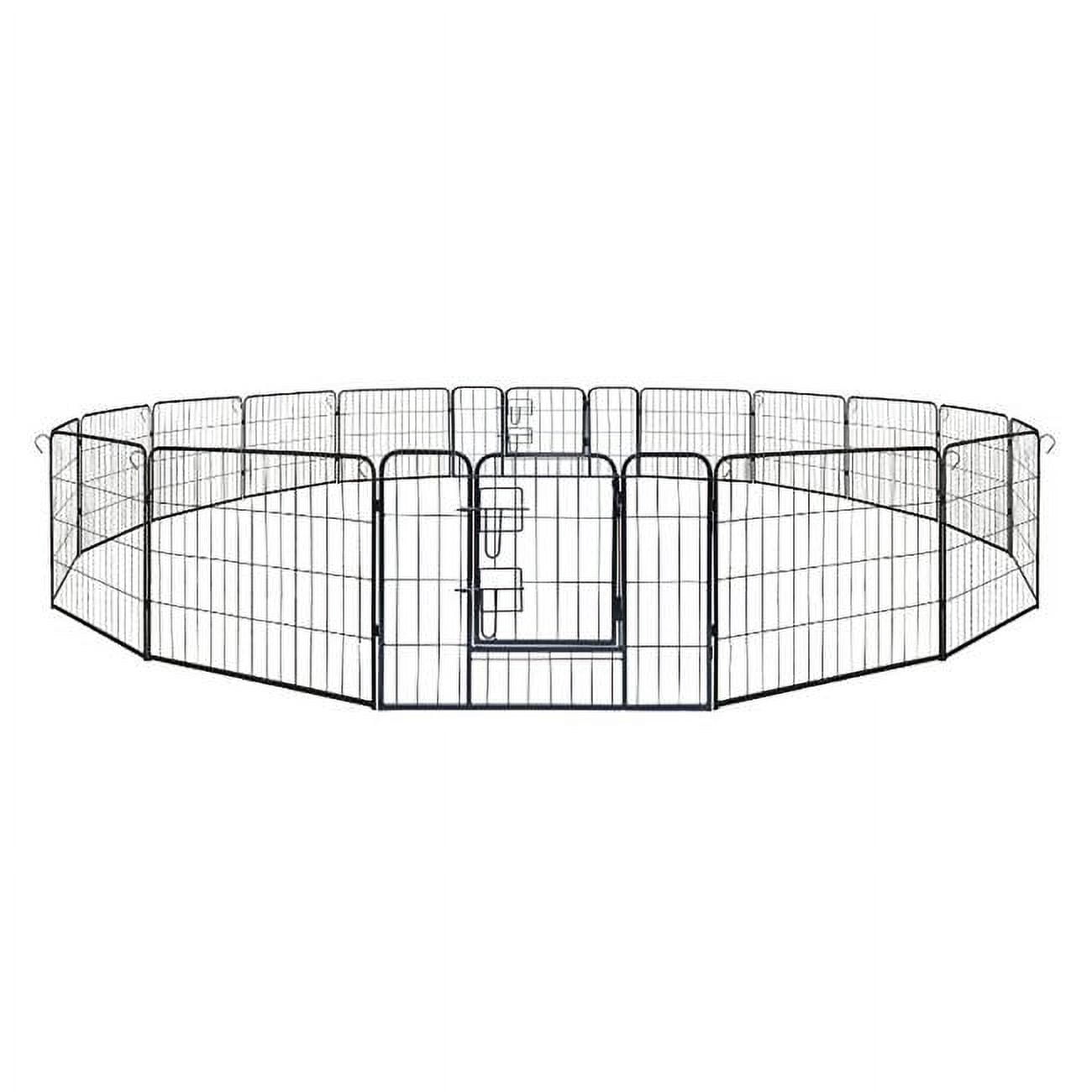Aleko Heavy Duty Pet Playpen Dog Kennel Pen Exercise Cage Fence, 16 Panel