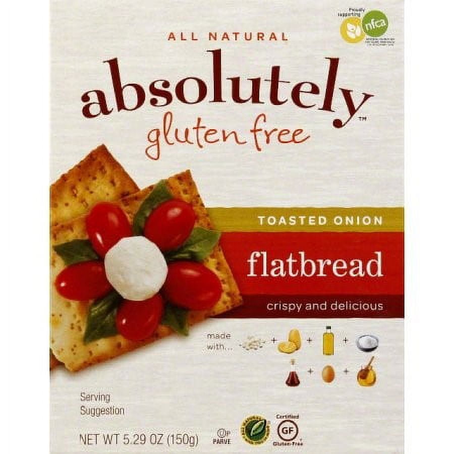 Absolutely Gluten Free - Flatbread - Toasted Onion - Case Of 12 - 5.29 Oz.