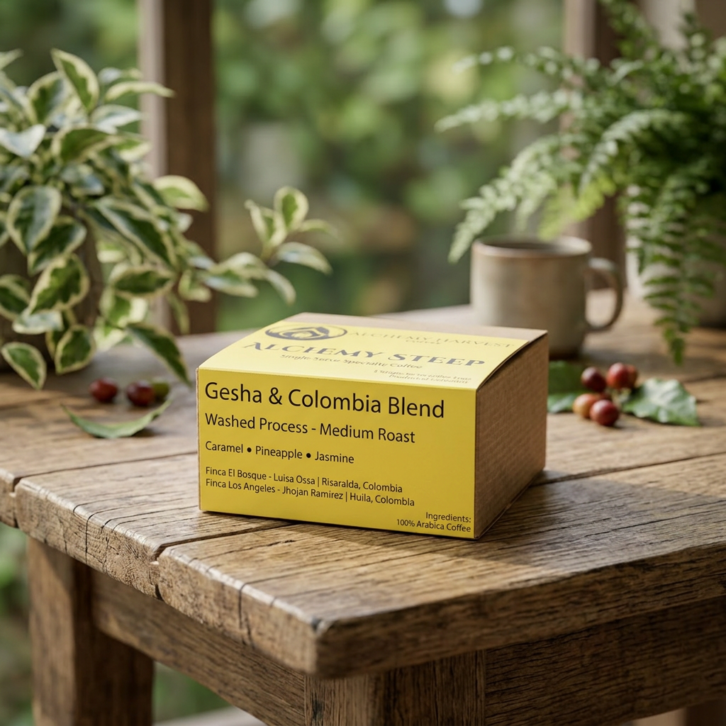 Gesha & Colombia Blend – Alchemy Steep (5-Pack)
