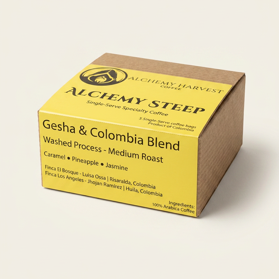Gesha & Colombia Blend – Alchemy Steep (5-Pack)