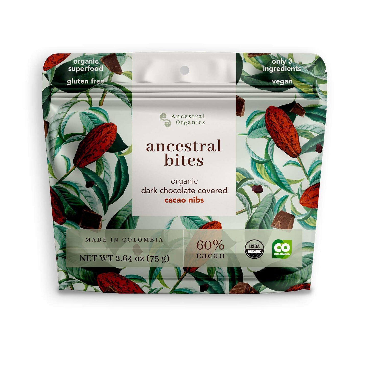 Organic Dark Chocolate Covered Cacao Nibs