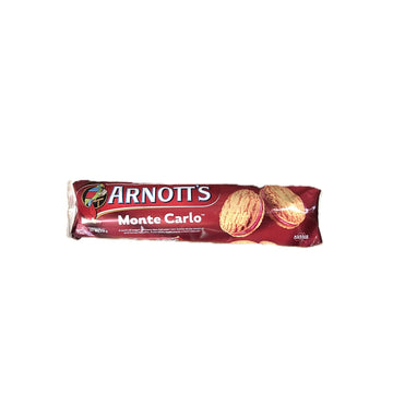 Arnott's Monte Carlo Cream Biscuits – Raspberry Jam & Coconut Sandwich Cookies (Australia)
