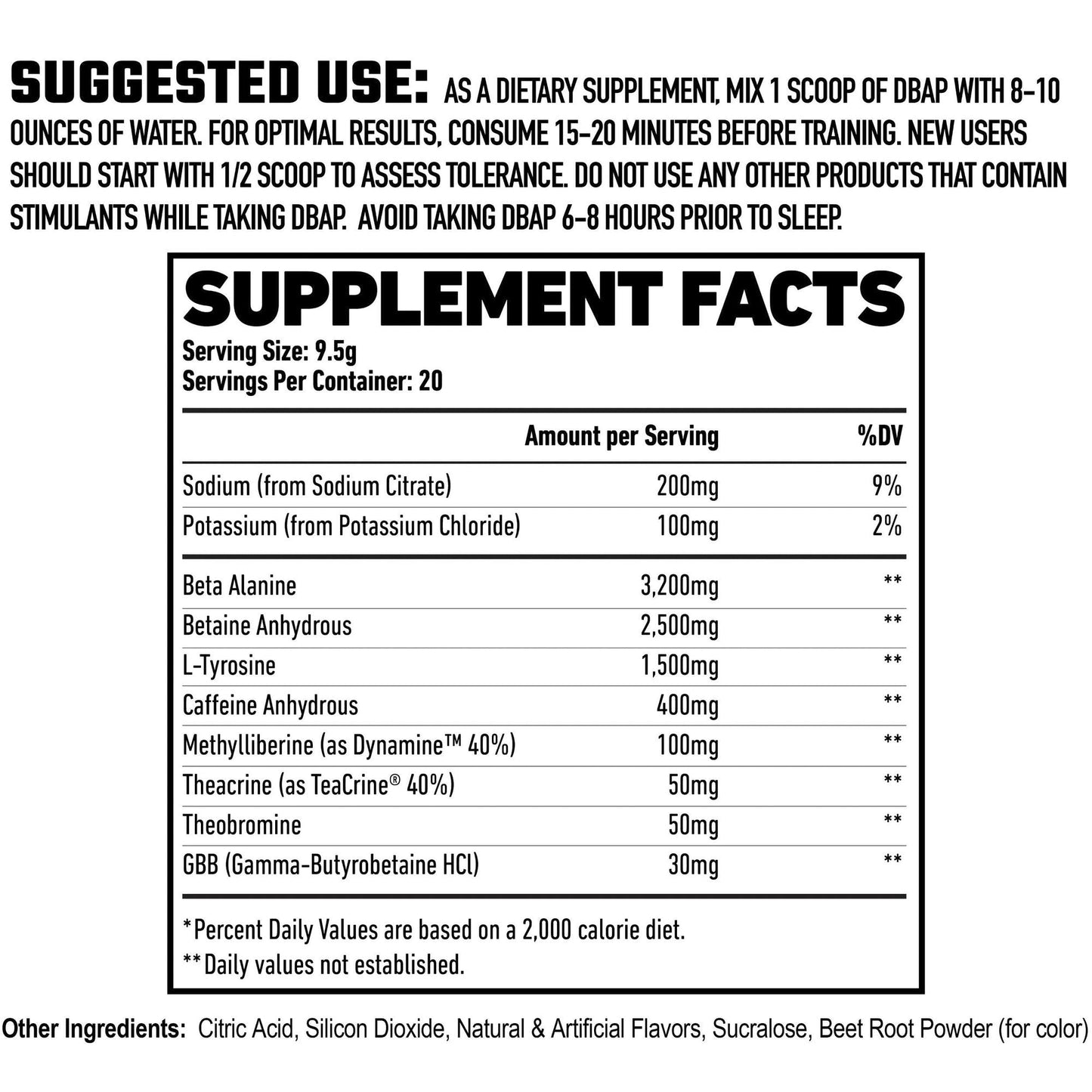 Axe & Sledge DBAP Pre-Workout
