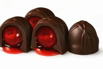 Andy Anand Sugar Free Cherry Cordial Dark Chocolate Truffles – 48 Pcs Vegan Gourmet Gift Box, Decadent Chocolate Treats Made with 60% Cocoa Butter