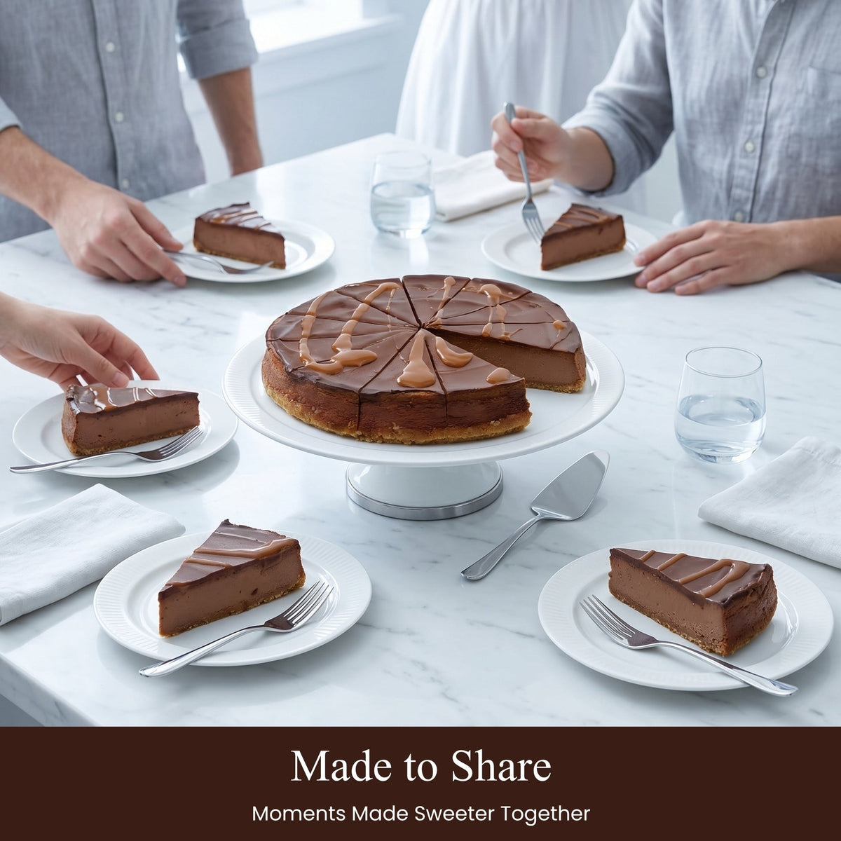 Andy Anand Sugar-Free Chocolate Fudge Cheesecake, 9-Inch, 2 lb – Diabetic-Friendly, NY-Style, Real Cocoa, No Preservatives, Birthday Gift