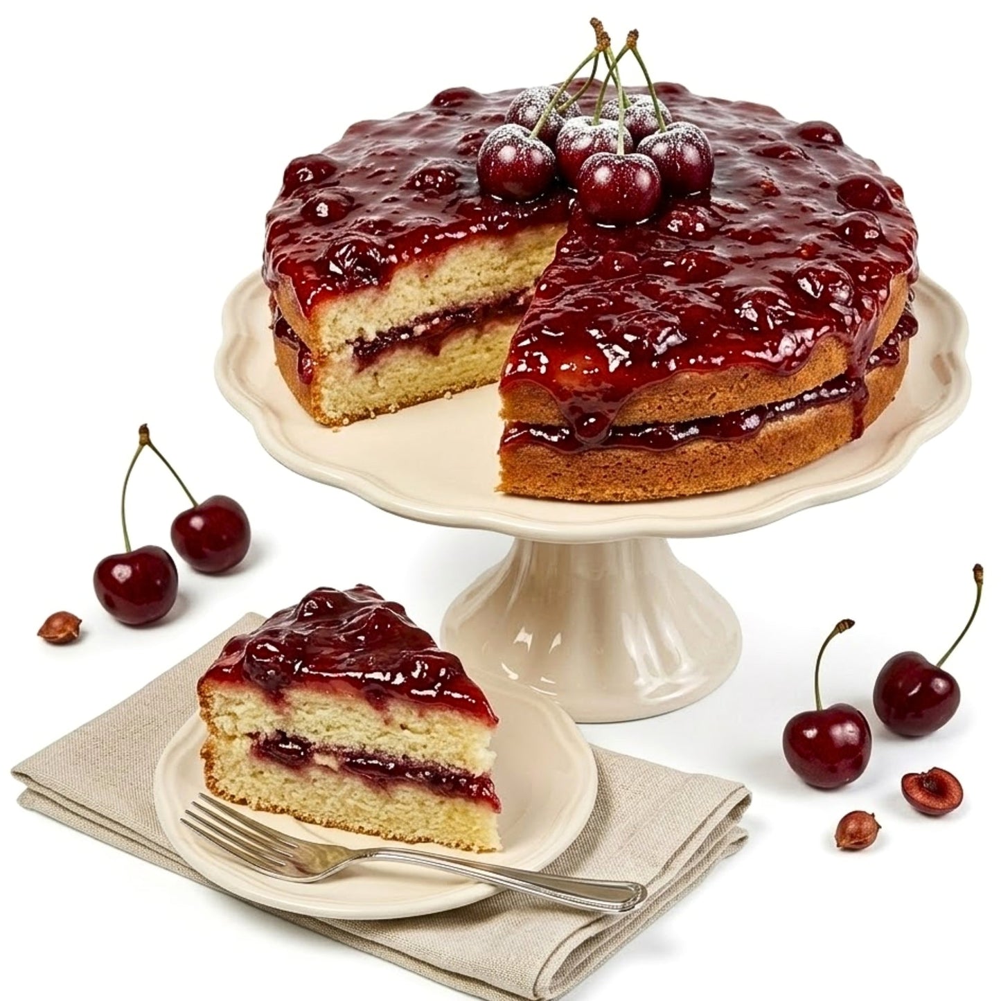 Andy Anand Gluten-Free Cherry Cake, 9-Inch, 2.9 lb – Freshly Baked, All-Natural, No Preservatives, Ideal Gourmet Birthday & Holiday Gift Box