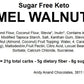 Andy Anand Sugar-Free Keto Caramel Walnut Cake, 9-Inch, 2 lb – Gourmet Fresh Baked, Low-Carb, Diabetic-Friendly Keto Diet Birthday Gift Box