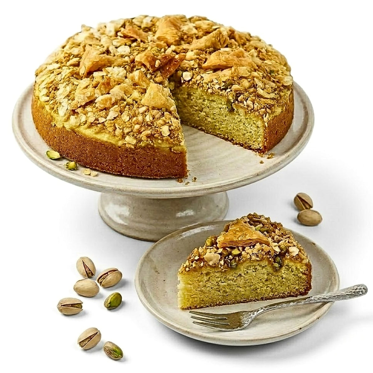 Andy Anand Sugar-Free Baklava Pistachio Cake, 9-Inch, 2.8 lb – Turkish & California Fusion, Keto, Diabetic-Friendly Birthday Gift Box