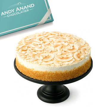 Andy Anand Sugar-Free Lemon Coconut Cheesecake, 9-Inch, 2.9 lb – Keto, Bright Citrus & Toasted Coconut, Diabetic-Friendly Birthday Gift