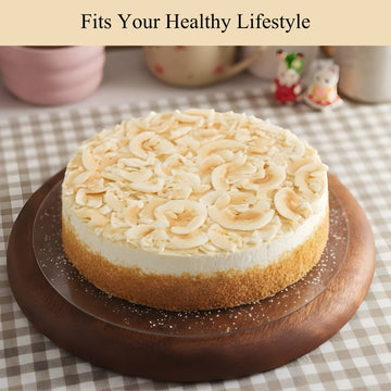 Andy Anand Sugar-Free Lemon Coconut Cheesecake, 9-Inch, 2.9 lb – Keto, Bright Citrus & Toasted Coconut, Diabetic-Friendly Birthday Gift