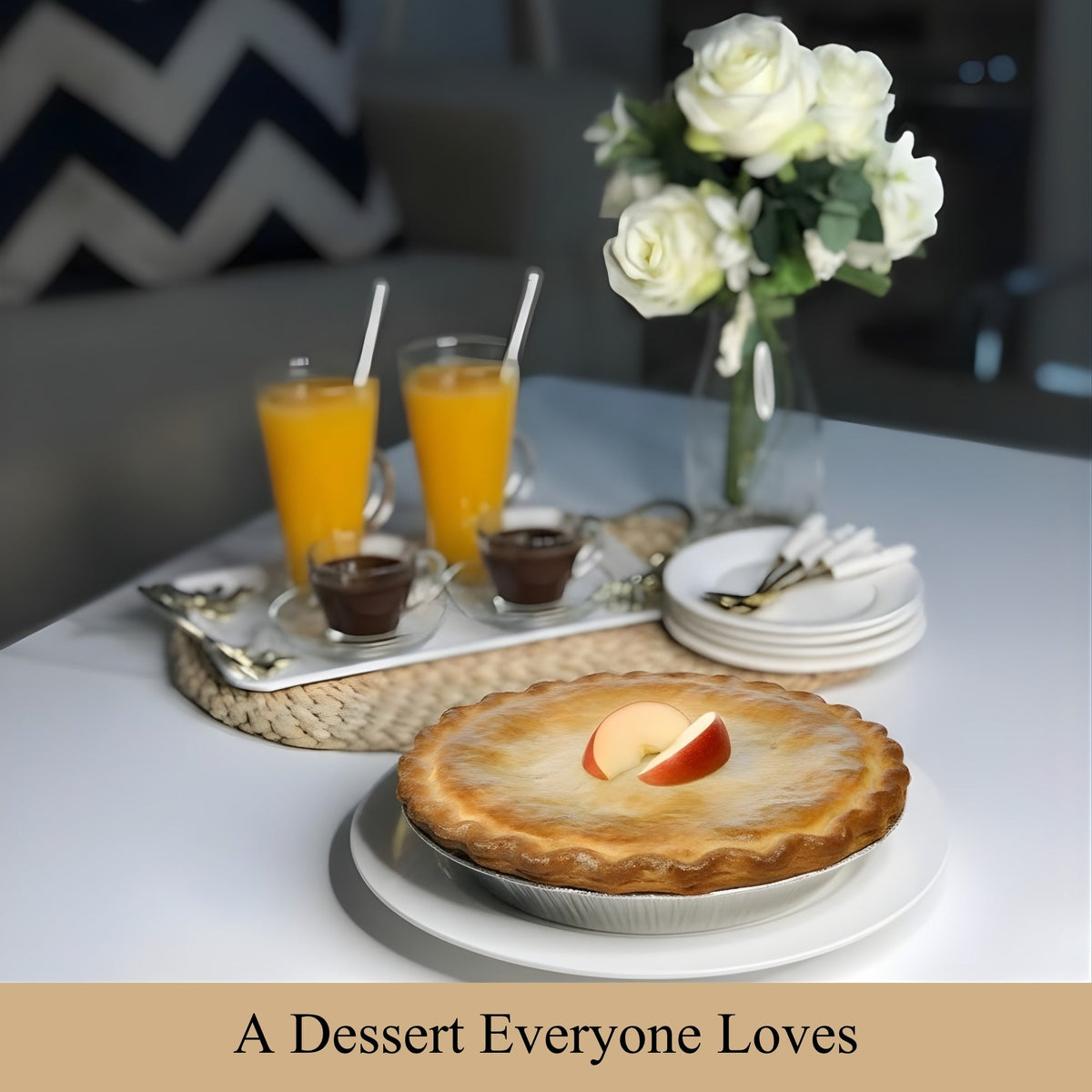 Andy Anand Fresh-Baked Apple Pie, 10-Inch, 4.5 lb – Classic American Dessert, Real Apples, Cinnamon & Flaky Crust, Birthday & Holiday Gift