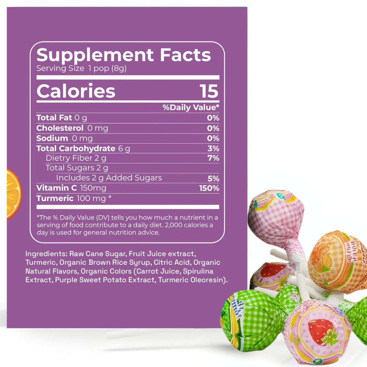 Andy Anand Vitamin C Lollipops, 29 ct, 8.8 oz – Real Fruit Juice, Keto, Kids Immune Support, Birthday & Holiday Gift Box
