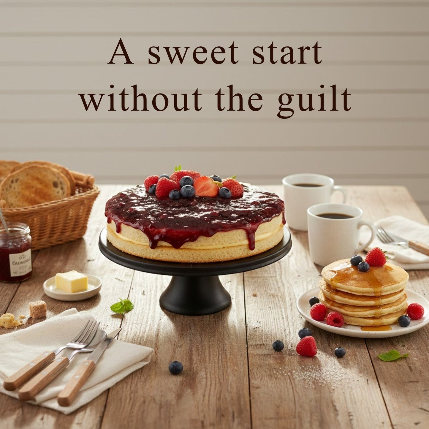 Andy Anand Sugar-Free Gluten-Free Wildberry Cake, 2.5 lb – Keto & Diabetic-Friendly, Mixed Berries, No Preservatives, Birthday Gift Box