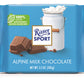 Ritter Sport Alpine Milk Chocolate, 3.5 Ounce Bar, 12 Pack 100% certified Sustainable Cocoa