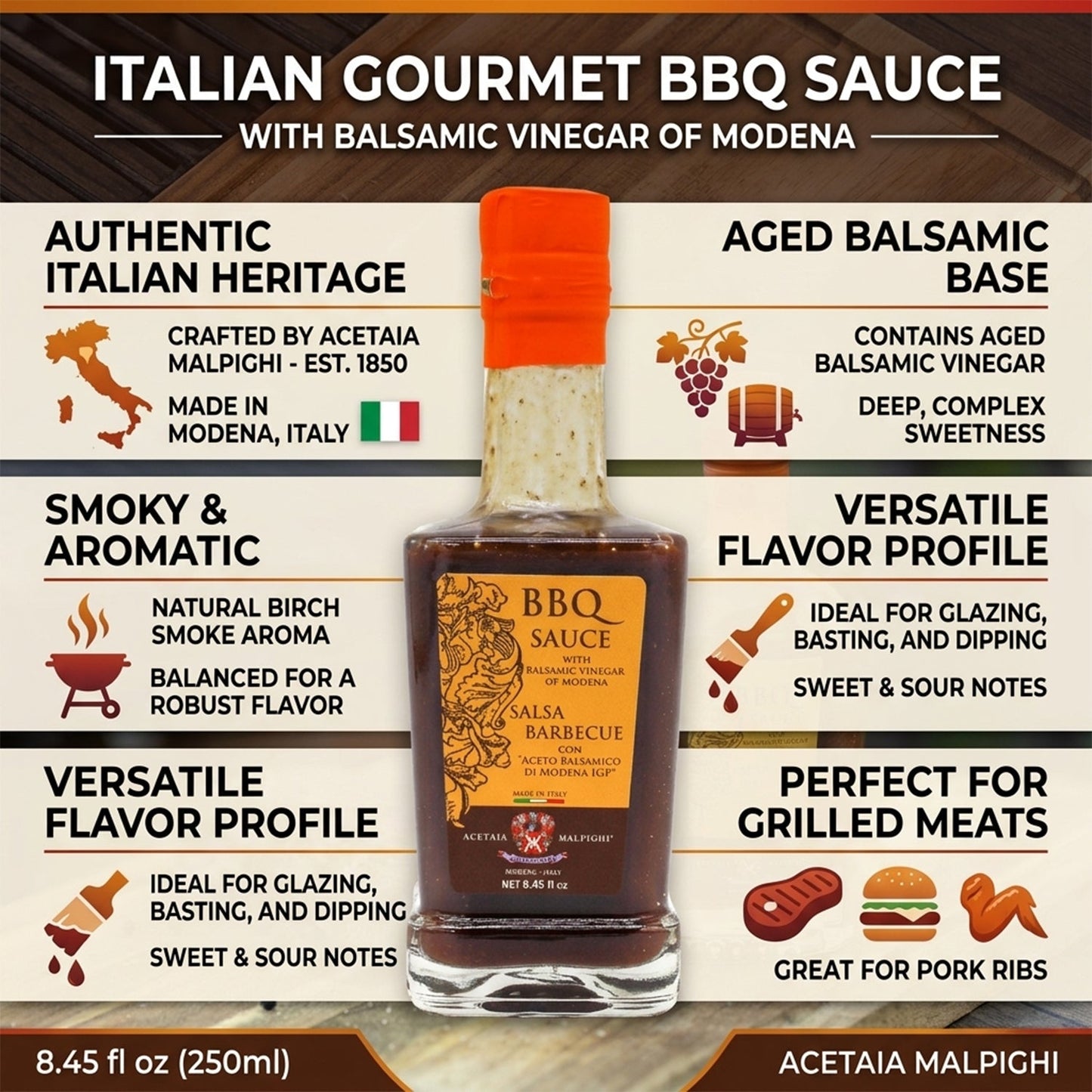 Aged Balsamic Steak Sauce — with 25-30 Year Balsamic Vinegar of Modena