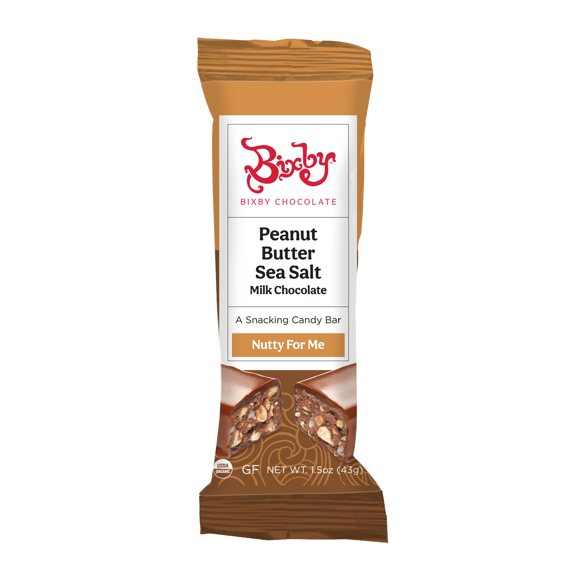 Nutty for Me - Milk Chocolate + Crunchy Peanut Butter + Maine Sea Salt ...