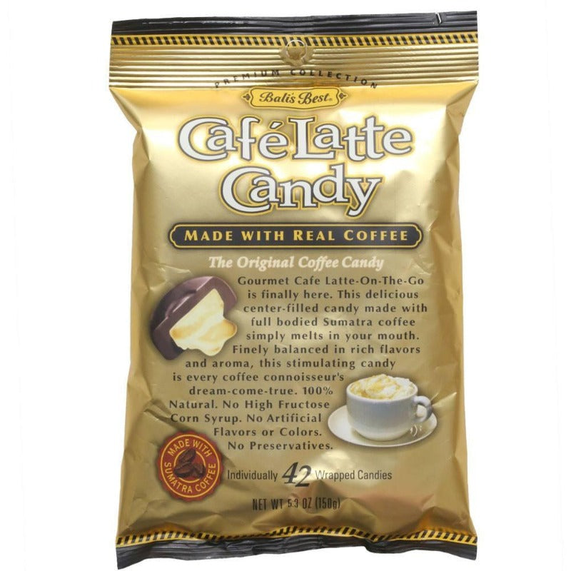 Balis Best Cafe Latte Coffee Hard Candy, 5.3 oz