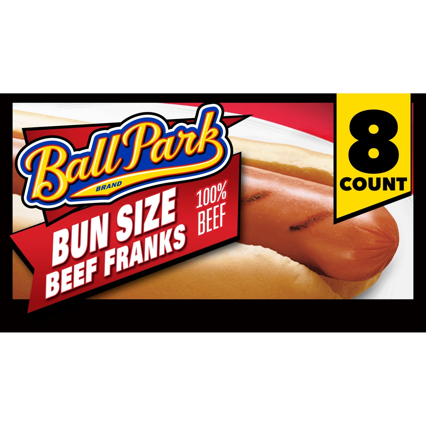 Ball Park Bun Length Beef Hot Dogs, 15 Oz, 8 Count