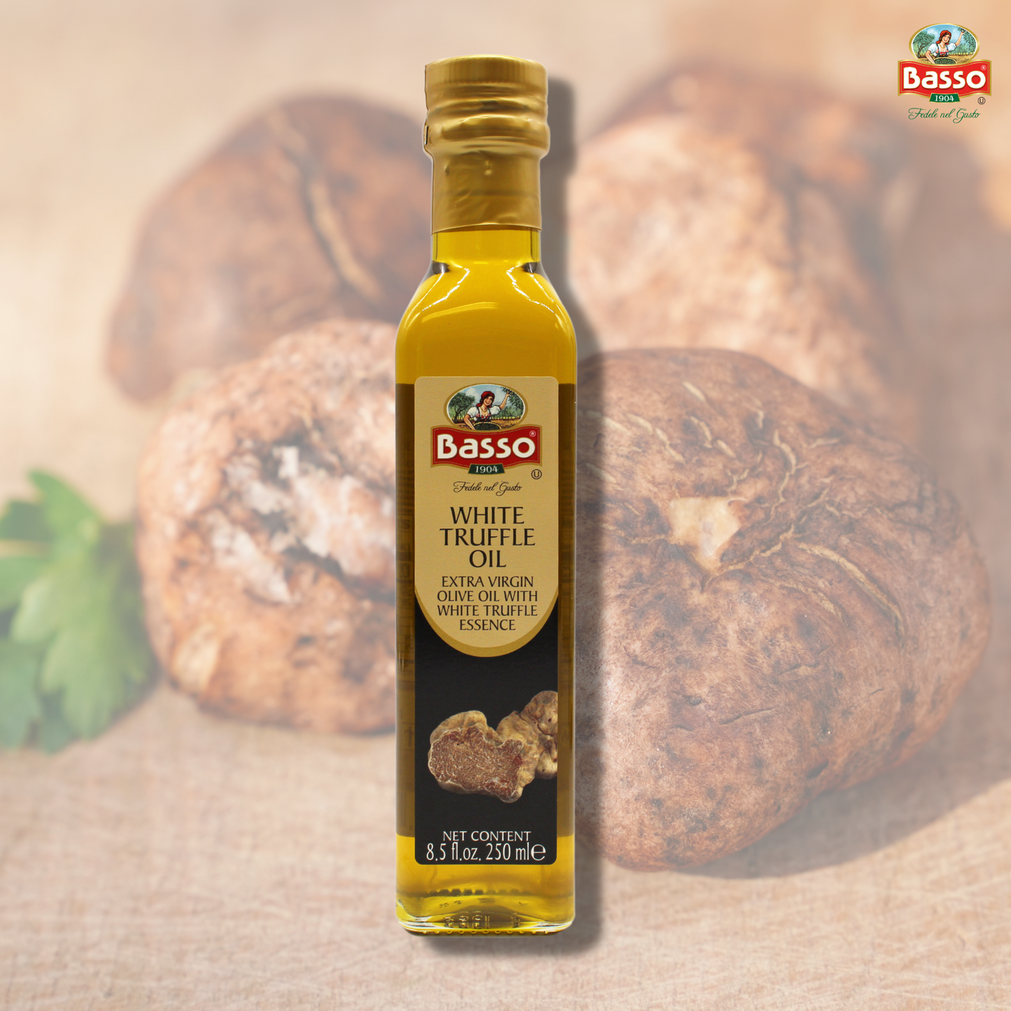 LIQUIDATION! Basso 1904 Infused Extra Virgin Olive Oil Gift Set – 4 x 8.5 fl. oz (250 ml) Best By 01/2026