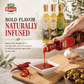 Basso 1904 Infused Extra Virgin Olive Oil Gift Set – Garlic, Chili, Rosemary & Basil – 4 x 8.5 fl oz (250 ml)