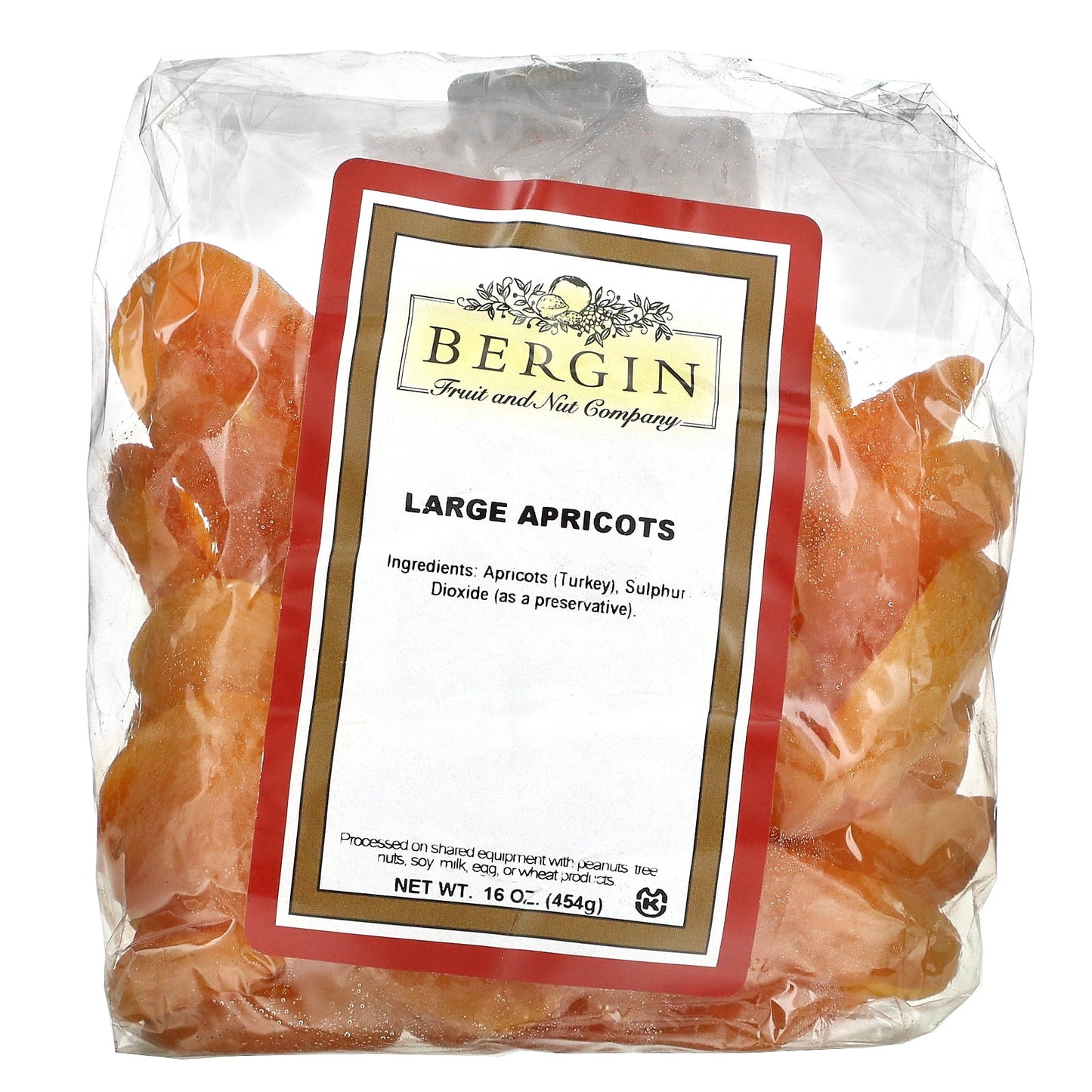 Bergin Fruit And Nut Company Large Apricots, 16 Oz (454 G)