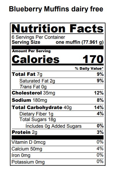 4 pk. Nut and Gluten Free Muffins