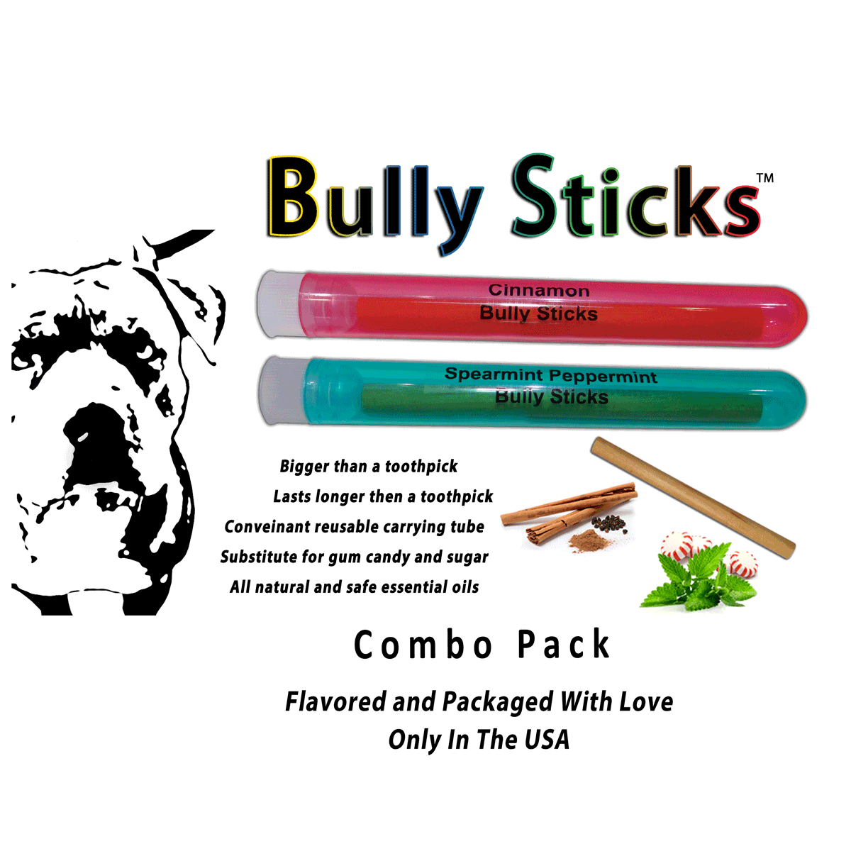 Bully Stick 4" - Revolutionary All Natural Birchwood Flavored Human Chewing Sticks | BiteMyWood