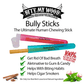 Bully Stick 4" - Revolutionary All Natural Birchwood Flavored Human Chewing Sticks | BiteMyWood