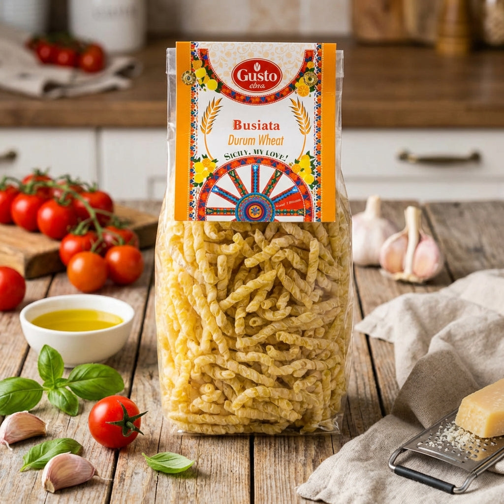 Gusto Etna Sicilian Busiata Pasta (Durum Wheat) – 500g