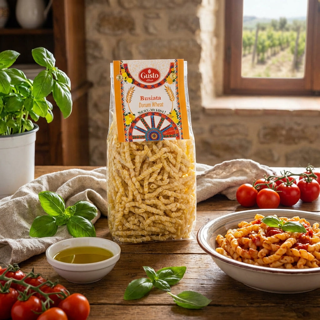 Gusto Etna Sicilian Busiata Pasta (Durum Wheat) – 500g