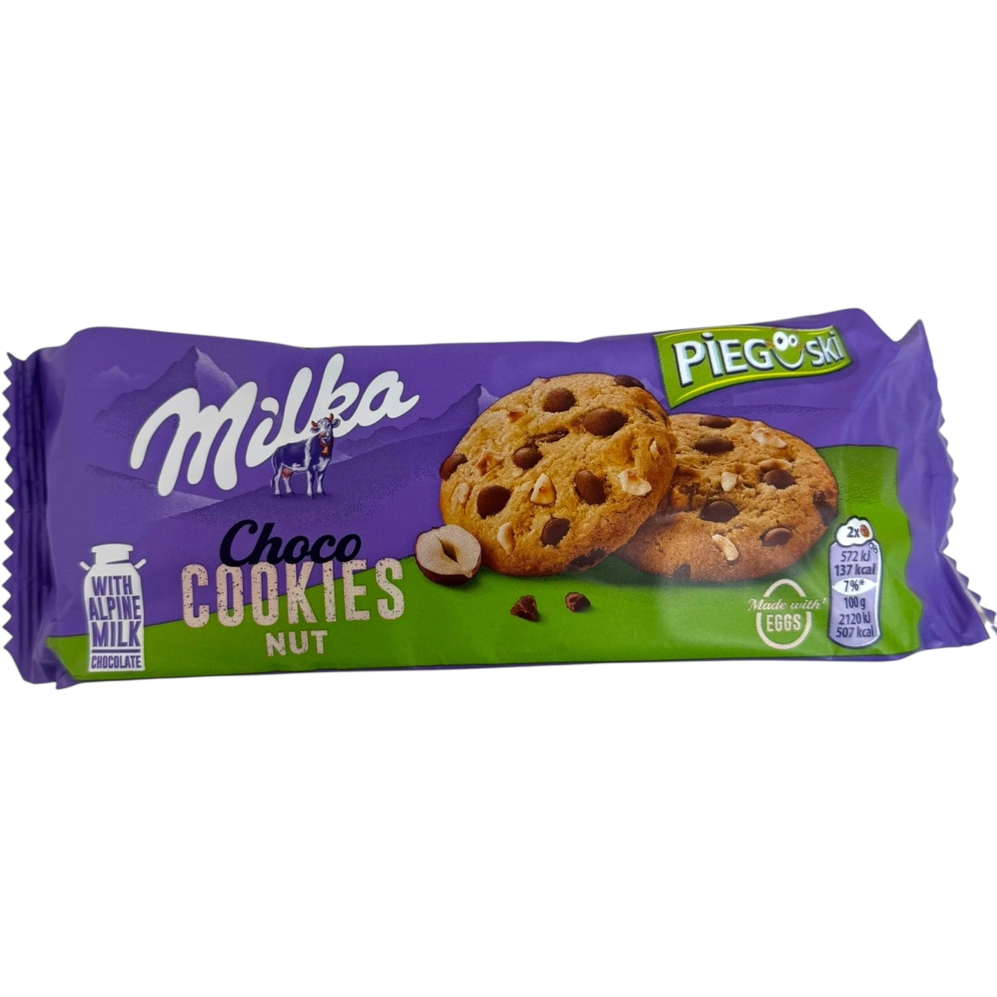 Milka Chocolate Nut Cookies – 135g Crunchy Treat