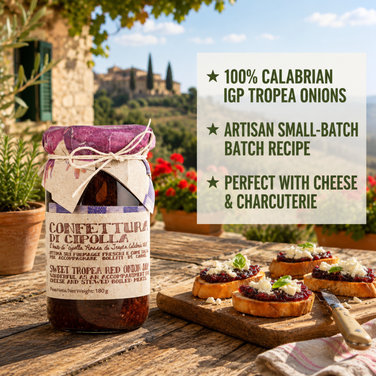 Artigiani dei Sapori, Calabrian Sweet Tropea Onion Jam, 6.3 oz (180g)