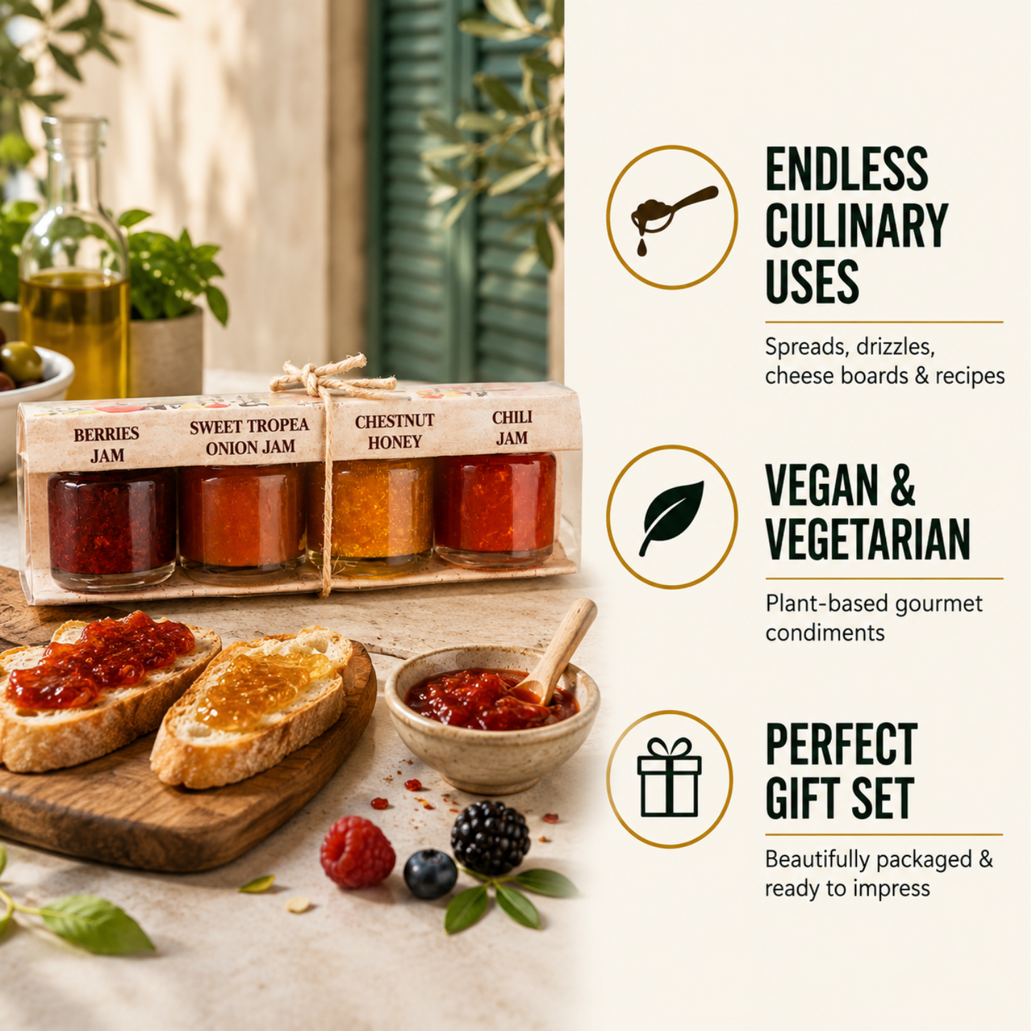 Artigiani dei Sapori, 4 Pack, Cheese Board Condiments, each 1.3oz (36g)