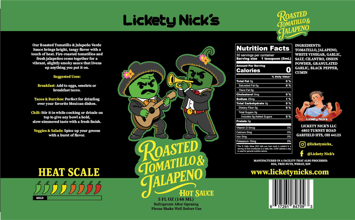 Roasted Tomatillo & Jalapeño Verde Hot Sauce