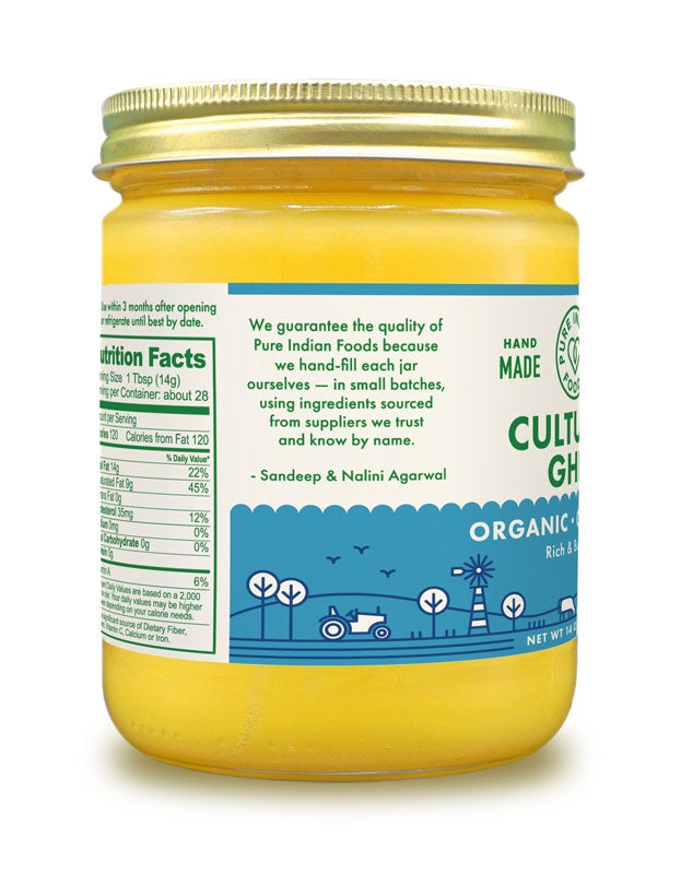 Cultured Ghee, Grassfed & Certified Organic