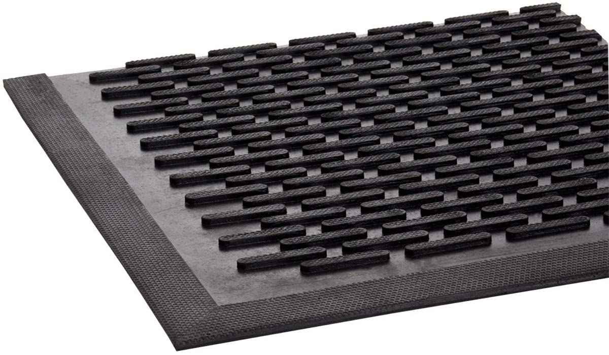 Mat,Crown-Tred, Black (Pack Of 2)