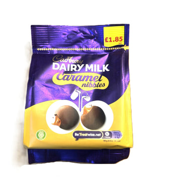 Cadbury Dairy Milk Caramel Nibbles – UK Milk Chocolate with Oozy Caramel Filling (UK)